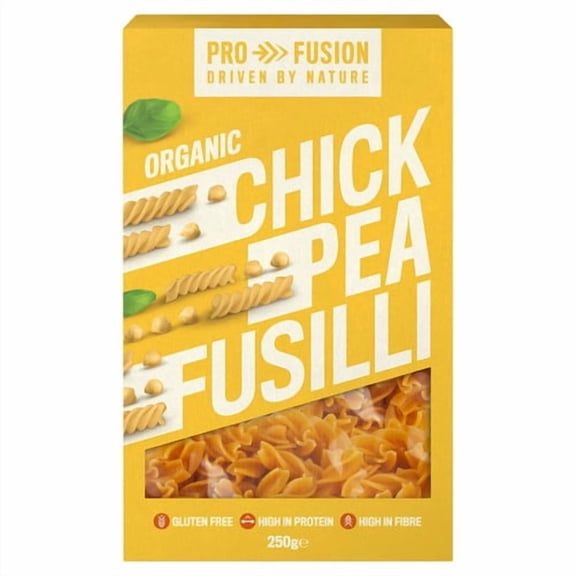 Profusion Organic Chickpea Fusilli 250g, British Import (Pack of 3)