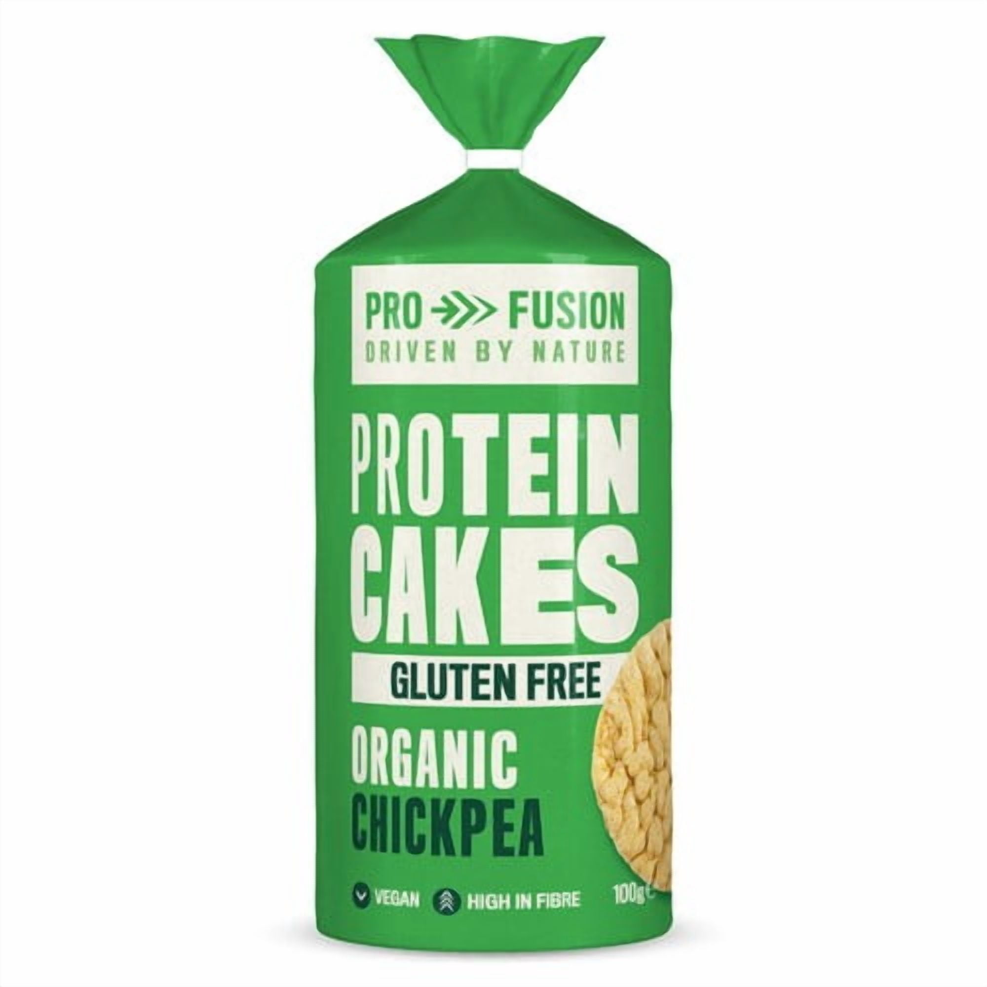 Profusion Organic Protein Chickpea Cakes Organic 100g, British Import (Pack of 2)