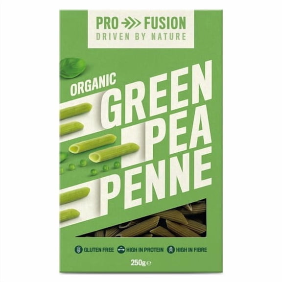 Profusion Organic Protein Green Pea Penne 250g, British Import (Pack of 3)