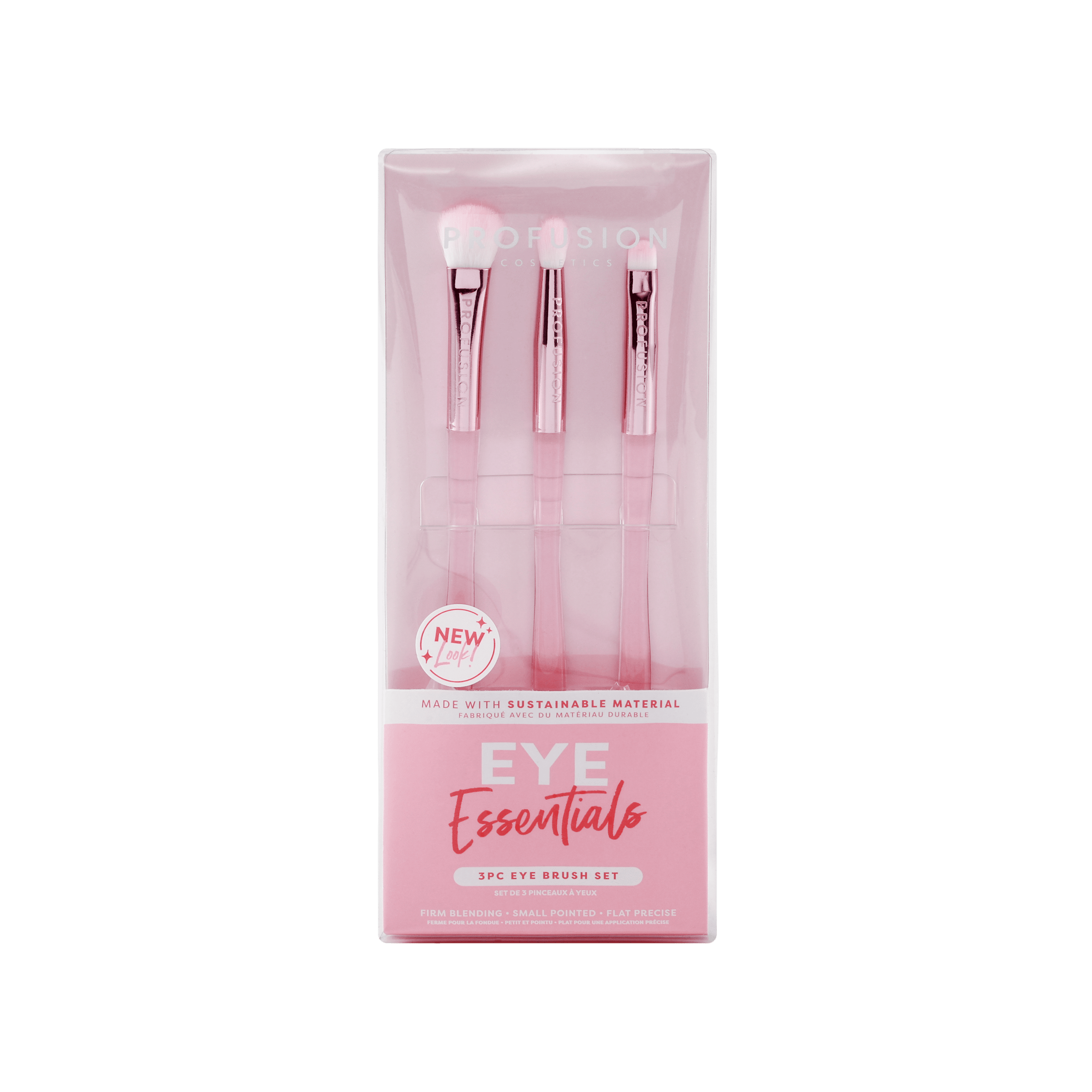 Profuson Cosmetics Eye Essentials 3PC Eye Brush Set