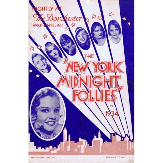 Progamme Cover For The New York Midnight Folies Poster Print By Mary Evans Jazz Age Club (18 X 24)