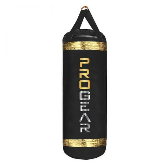 Progear 4FT XL 150LB MMA Boxing Muay Thai Heavy Punching Bag Black Gold Made in USA Filled