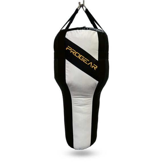 Progear Heavy Angle Punching Bag Filled Black White Filled