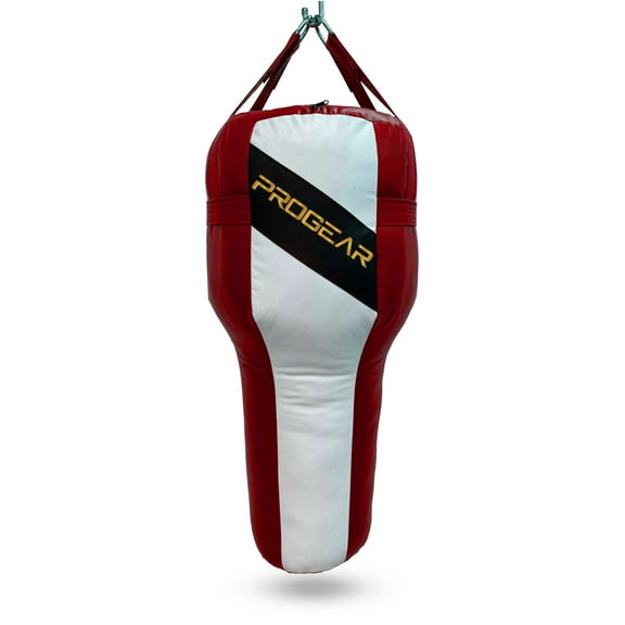 Progear Heavy Angle Punching Bag Red White Filled