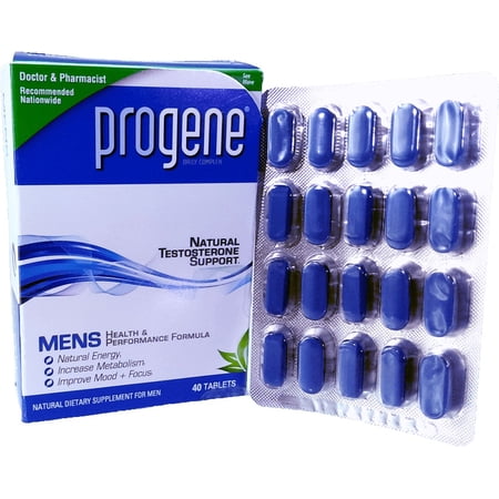 Progene® 40ct Testosterone Supplement - Doctor Recommended with Clinically Proven Testosterone Precursors - Increase Levels for More Energy, Lean Muscle & Libido - Tribulus, Tongkat Ali, L-Arginine