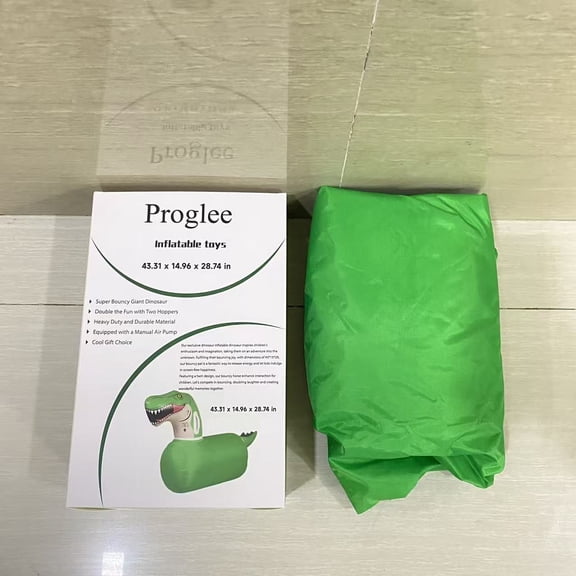 Proglee Inflatable toys,Inflatable Bouncy Dinosaur Toys with Hand Pump, Heavy Duty Giant Bouncy Pal, 220lbs Load Capacity, Ride On Bouncy Animal Hopper Toy