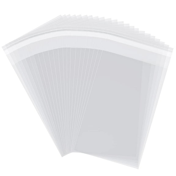 Progo 4 x 6 Inches (100 Bags) Crystal Clear Self Seal Resealable OPP Cellophane Poly Bags. Food Grade, For Gift Wrap, Photo, A1 Card, Sticker, Pin, Cookie, Pastry, Jewelry and more.