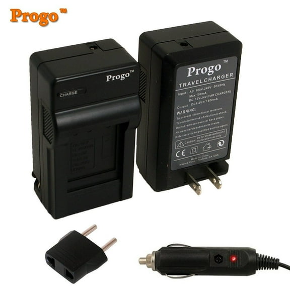 Progo BP-808 Battery Charger, 110/240v Charger with With Fold-In Wall Plug