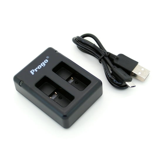 Progo® Dual Channel USB Charger for GoPro HERO5 HERO5 Black and GoPro AHDBT-501, AABAT-001, 601-10197-000 Battery