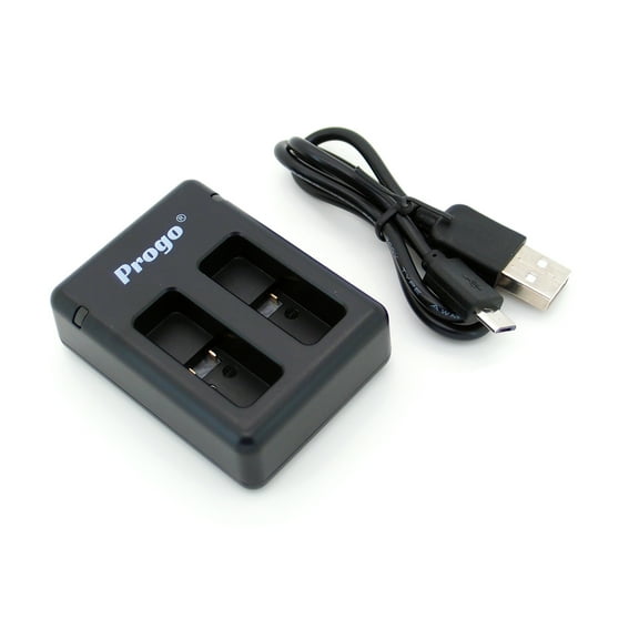 Progo Dual Channel USB Charger for GoPro HERO5 HERO5 Black and GoPro AHDBT-501, AABAT-001, 601-10197-000 Battery