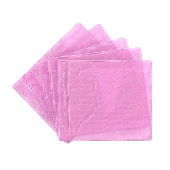 Progo Pink CD, DVD and Blu-Ray Disc Double-Sided Plastic Sleeves with Non-Woven Fabric for CD, DVD and BluRay Disc Storage, Refill Insert CD Wallets, 100 Pack (200 pcs Discs Capacity).