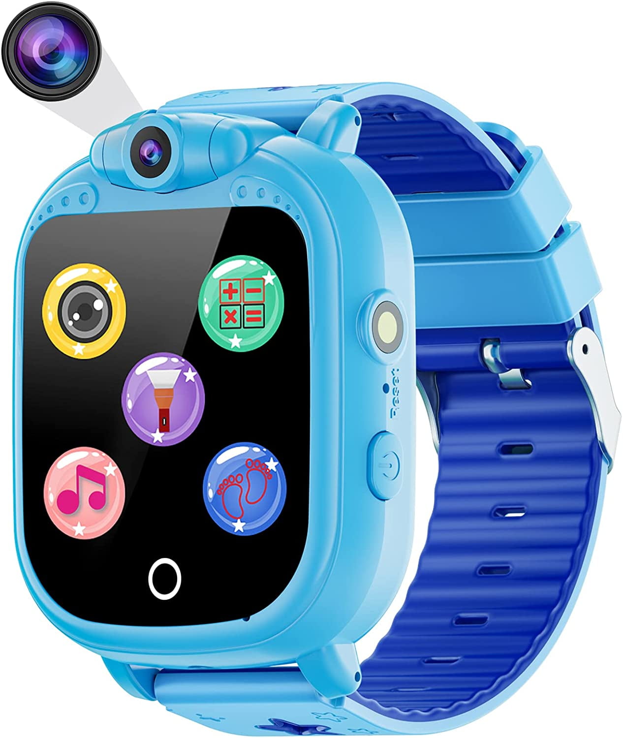 Prograce H3 Sports Kids Smart Watch 90 Rotatable Camera Bluetooth Radio Touchscreen Music Pedometer Flashlight Blue Walmart