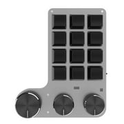 Programmable 12-Keys 3 Knob Gaming Keypad Red Switch Keyboard With USB Wired+BT Dual Mode Multi-Function Shortcut Custom Keypad For PC Desktop