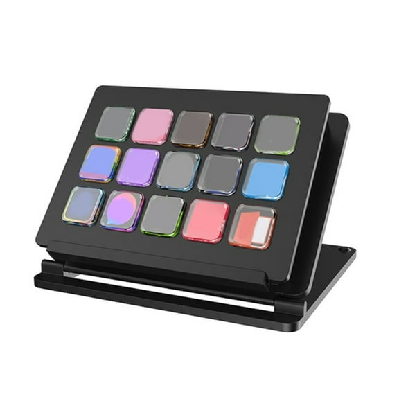 Programmable 15 Key LCD Macro Keyboard for Live Streaming Gaming Content Creators OBS Twitch Integration For Stream Deck