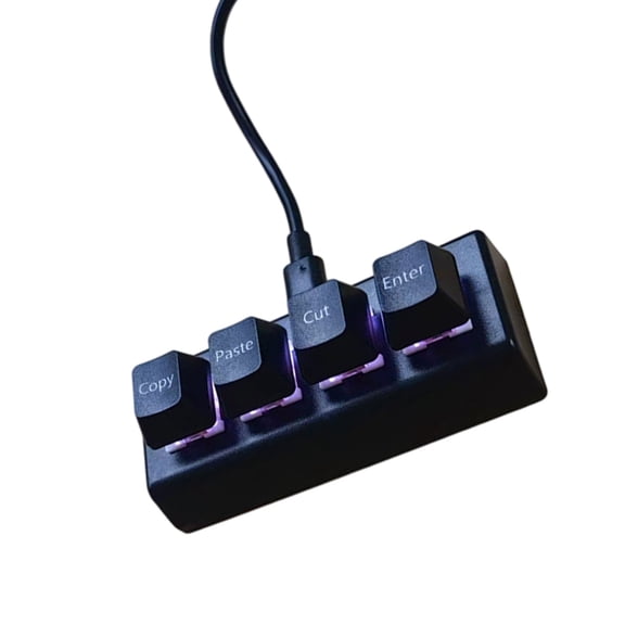 Programmable 4 USB Corded Keypad with Rapid Response for Gaming Data Entry Efficiency