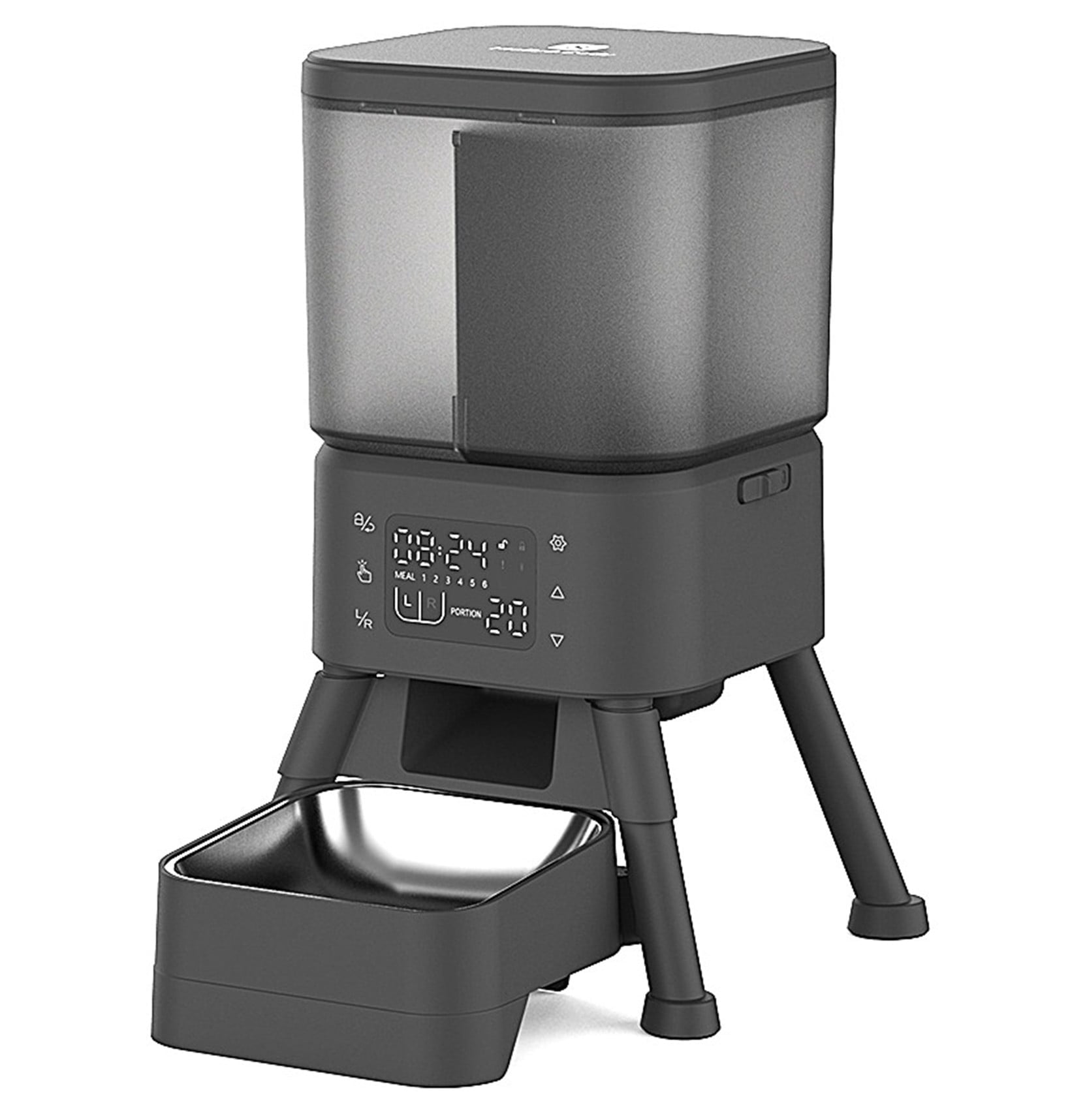 Programmable Automatic  Dry Food Feeder for Cats  & Dogs with Stainless Steel Bowl, 4L
