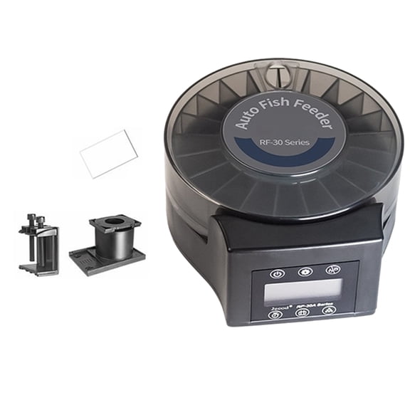 Programmable Automatic Fish Feeder For Aquarium 140ml Food Container 6 Timer Setting For 2-10mm Pellets Accurate Portion