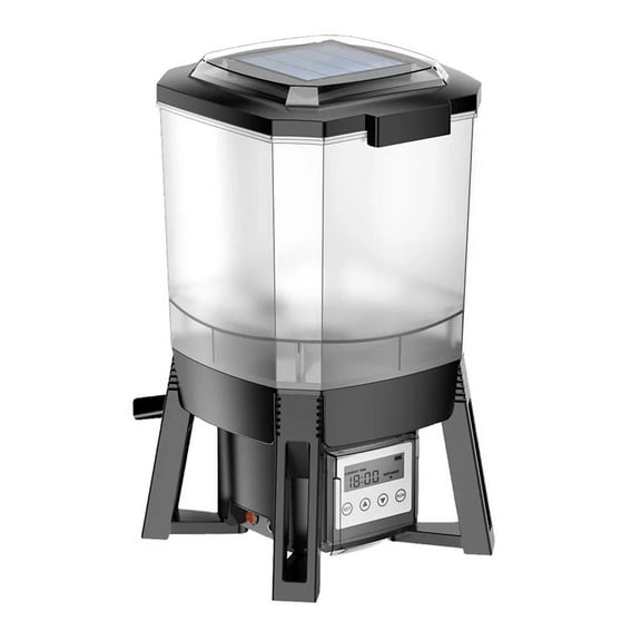 Programmable Automatic Fish Food Feeder For Aquarium With Solar Panel Without Charger ,Easy to Install
