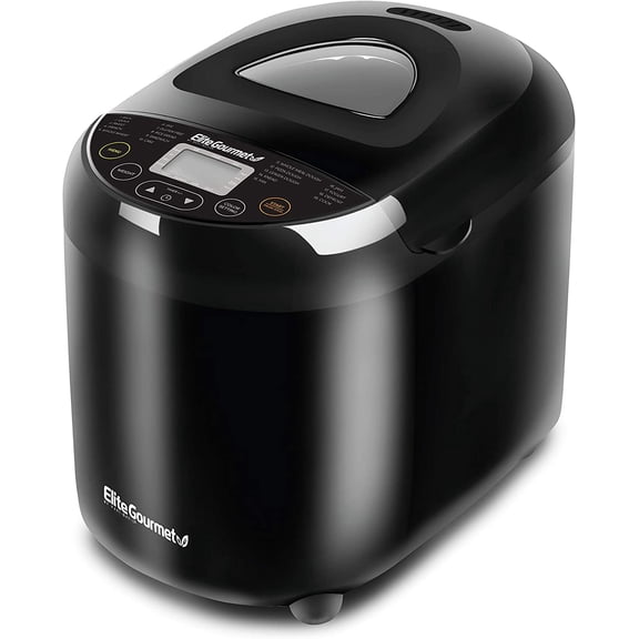 Programmable Bread Maker 2 lb Loaf 3 Sizes 19 Presets Including Gluten-Free Dough and Jam Delay Timer Black