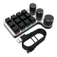 Programmable DIY Mechanical Keyboard RGB 12 Keys 3 Knob Custom Macro