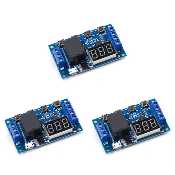 Programmable Delay Relay Module Adjustable Cycle Timer Switch With LED Display For Smart Home Automation