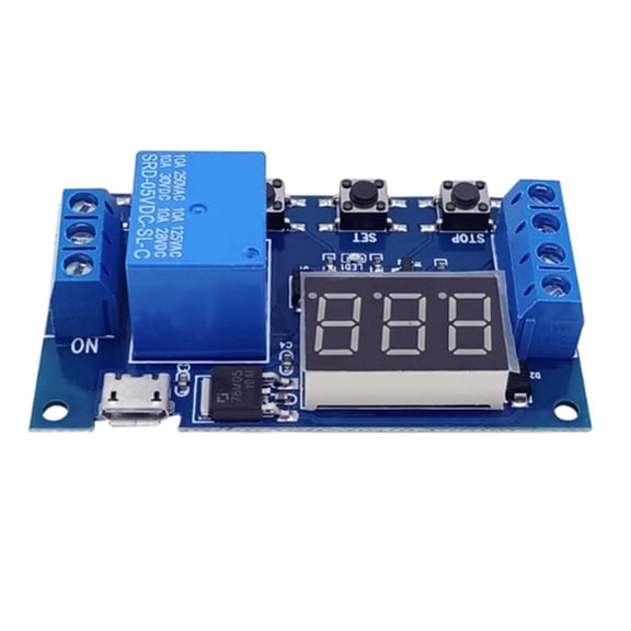 Programmable Digital Time Delay 1 Way Cycle Timer Delay Switching Circuit Board Timing Control Module