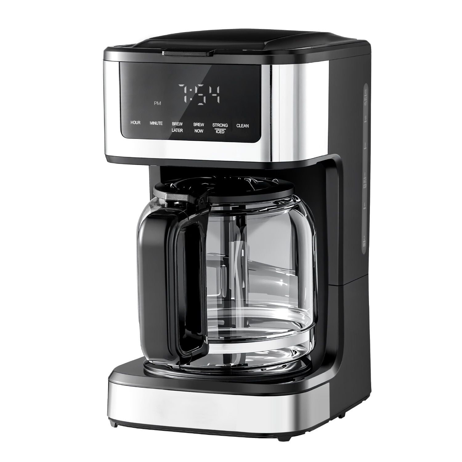 Programmable Drip Coffee Maker, 12-Cup, 900W, Bold & Iced Modes, 24-Hour Timer, 4-Hour Keep Warm, Self-Cleaning, Touch Screen, for Home & Office