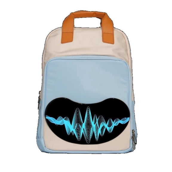 Generic Programmable LED Hard Shell Backpack, Full Color Customizable Laptop Knapsack, Waterproof Nylon for Adults Students Daily Commute Travel
