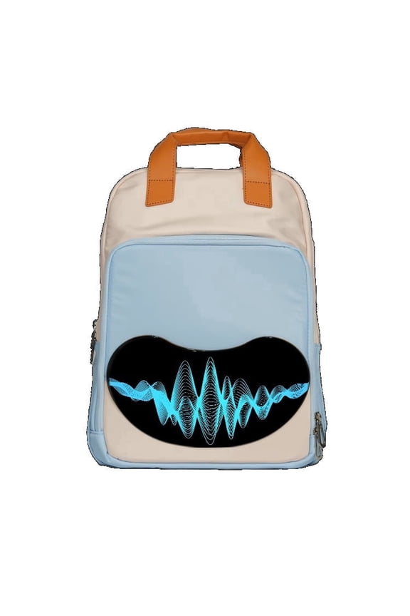 Generic Programmable LED Hard Shell Backpack, Full Color Customizable Laptop Knapsack, Waterproof Nylon for Adults Students Daily Commute Travel