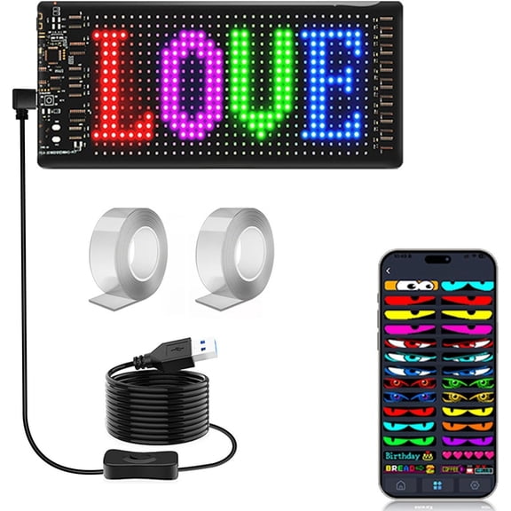 Programmable LED Sign Flexible Panel (7" x 3" - Mini/ & Desk)