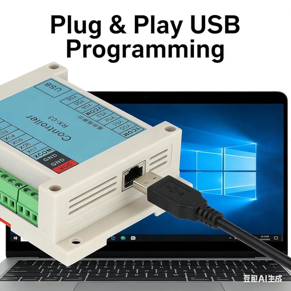Programmable Logic Controller, PLC 8 Input 7 Output Programmable Control Board for Industrial Automation Magnetic, Programmable Logic Circuits$$