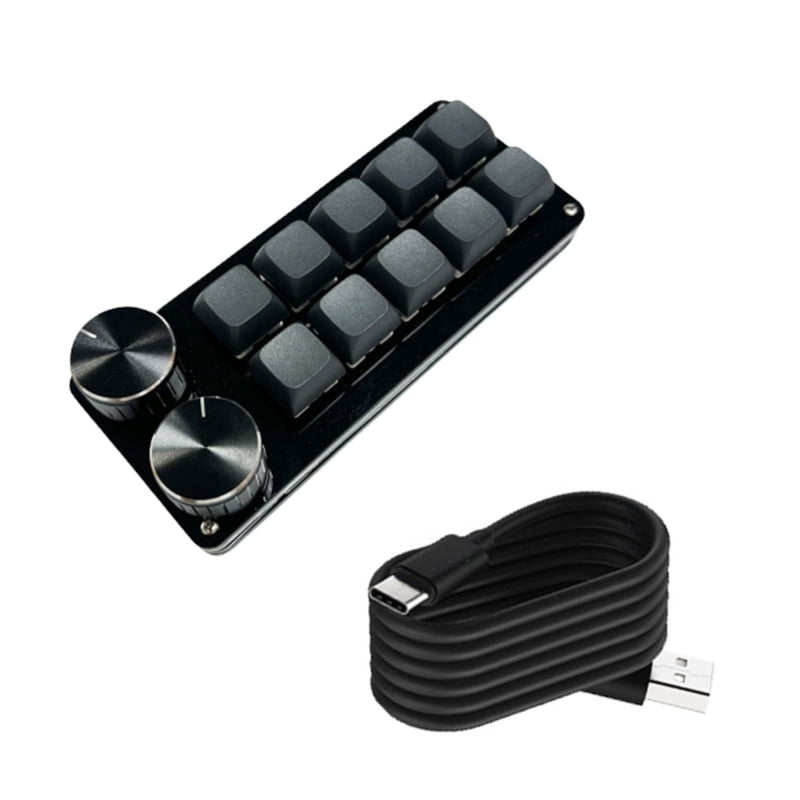 Programmable Macro Keyboard With 2Knobs,Mechanical Gaming Keypad,Hot ...