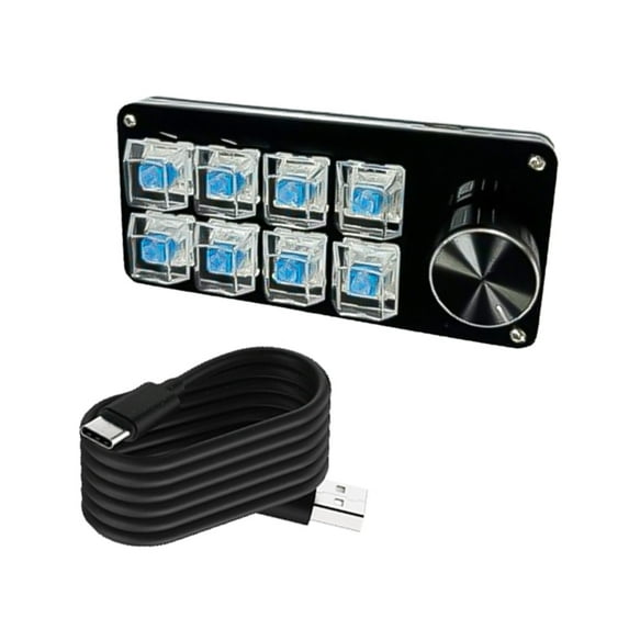 Programmable Macro Keypad With Personalizes Programming Clear 3key/4key/6key/8key for Gamers Professional Office Use