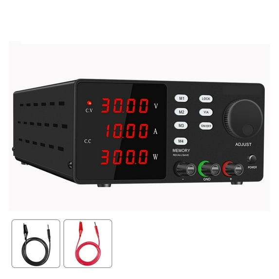 Programmable Memory Function Adjustable DC Power Supply 30V 10A Lab Bench Source Current Stabilized Voltage Regulator ,Voltage Consistency
