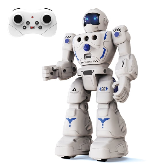 Programmable Remote Control Smart Robot Toy for Kids, 21CM RC Dancing Robot with Light & Sound, 50M Long Distance Control, Educational Robot Gift for Boys Girls Ages 6+