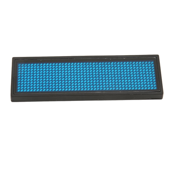 Programmable Scrolling LED Name Badge Tag with Magnetic Support and USB Rechargeable Battery Blue Matrix Sign Screen for Restaurants and Hotels