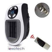 Programmable Space Heater with Led Wall Outlet Heater with Adjustable Thermostat and Timer for Home Office Use 500 Watt with Remote Control