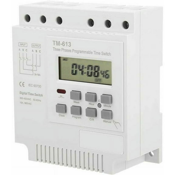 Programmable Timer - 380V Timer TM-613 Timer Switch for 350v-420vAC Three Phase Motor