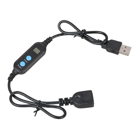 Programmable USB Timer Cord 60cm 5V Auto Shut Off Cable With Digital Display For Fish Tanks Desk Fan Office Lighting