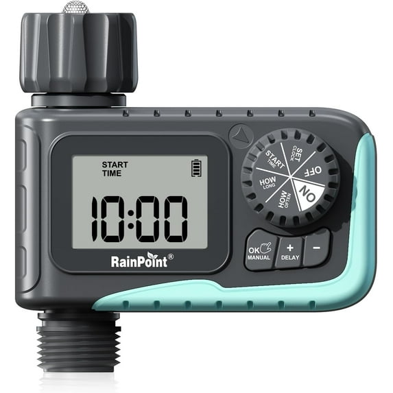 Nordic Hygge Programmable Water Timer for Garden Hose with Rain Delay/Manual/Automatic Watering System