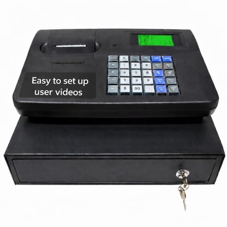 Programmed Item Cash Register with Built-In Reports, Manager Password, Thermal Printing