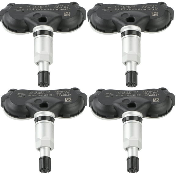 Programmed TPMS Tire Pressure Monitoring System Sensor Tire Pressure Sensor Kit Fits 2008-2017 For Toyota For Sequoia 2007-2020 For Toyota For Sienna 2007-2017 For Toyota For Tundra 4pcs 315MHz