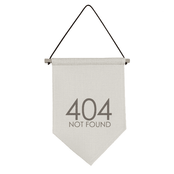 Programmer 404 Error Not Found Canvas Flag Hanging Wall Art Decor Banner