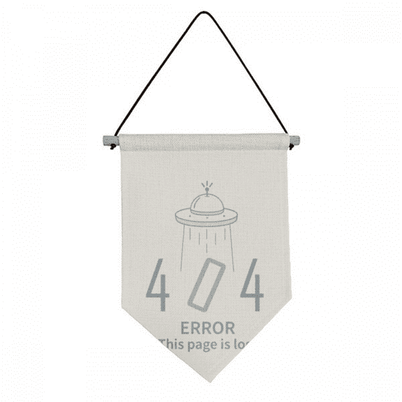 Programmer 404 Error Not Found Canvas Flag Hanging Wall Art Decor Banner