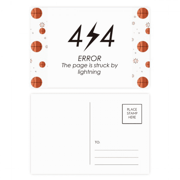 Programmer 404 Error Page Basketball Postcard Set Thanks Card Mailing Side 20pcs