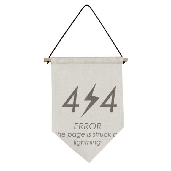 Programmer 404 Error Page Canvas Flag Hanging Wall Art Decor Banner