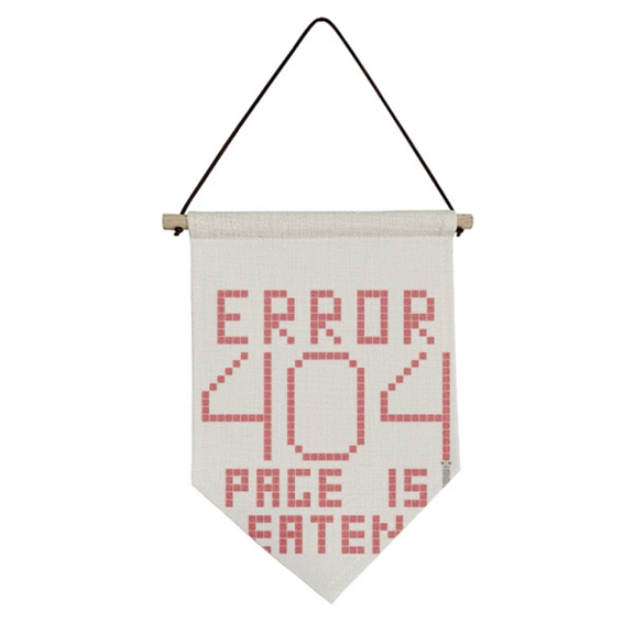 Programmer 404 Error Page Is Eaten Canvas Flag Hanging Wall Art Decor Banner