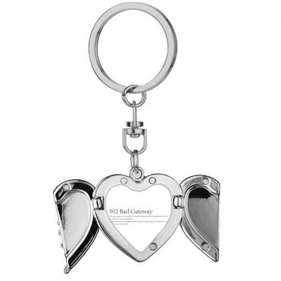 Programmer 502 Bad Gateway Heart Angel Wing Key Chain Holder