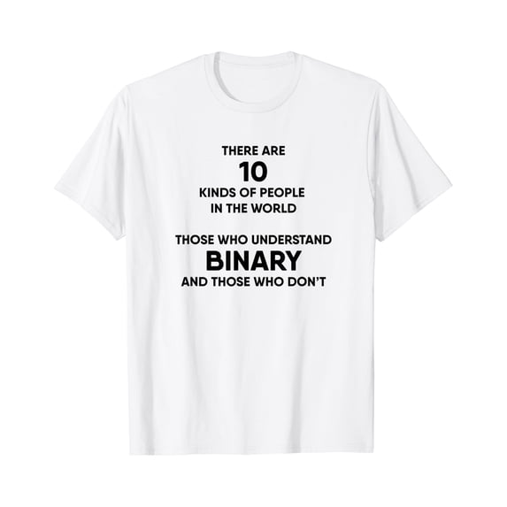 Programmer Binary Funny Computer Nerd Geek Humor T-Shirt - Walmart.com