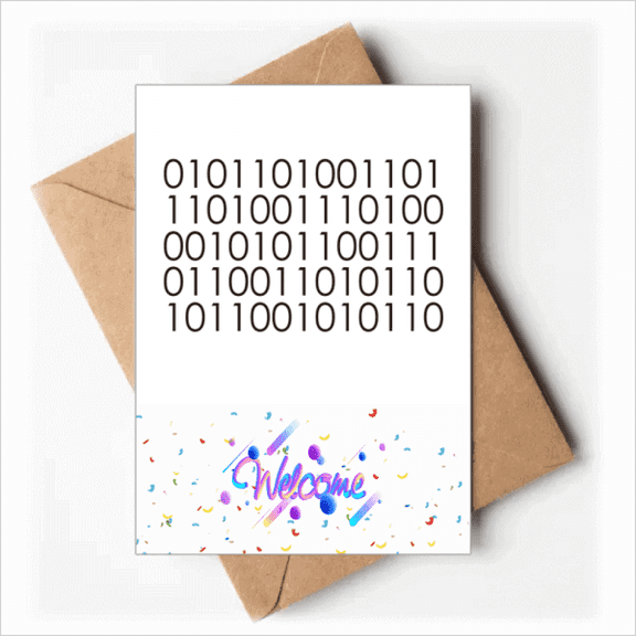 Programmer Binary System World Welcome Back Greeting Cards Envelopes Blank